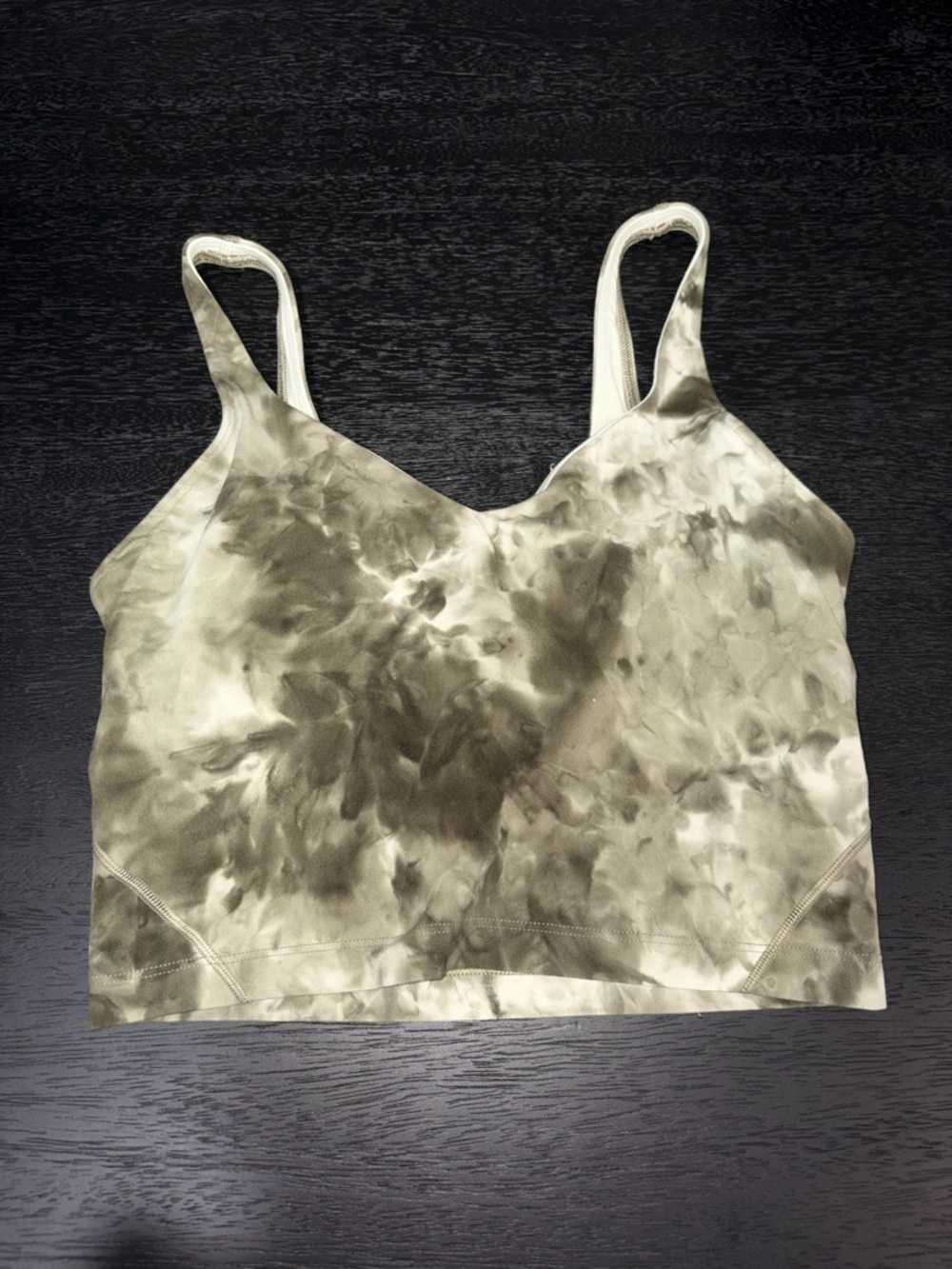 Women's Olive Tie-Dye Crop Tank Top - lululemon